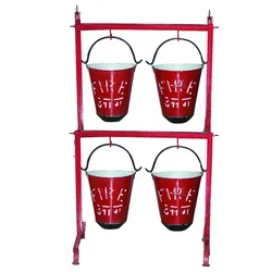 Premium Quality 4 Pcs Fire Bucket With Bucket Stand For Fire Safety